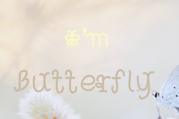 I m Butterfly Font for Playful Campaign Design