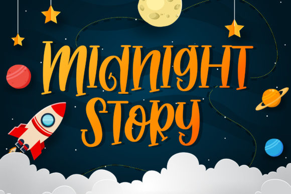 Midnight Story: A Handwritten Font for Crafters