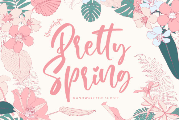 Pretty Spring: A Timeless Script Font for Editorial Design