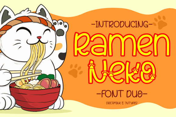Ramen Neko: A Whimsical Handwritten Font for Cute Branding