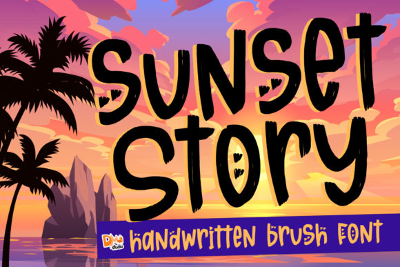 Sunset Story: A Quirky Brush Font for Editorial Design